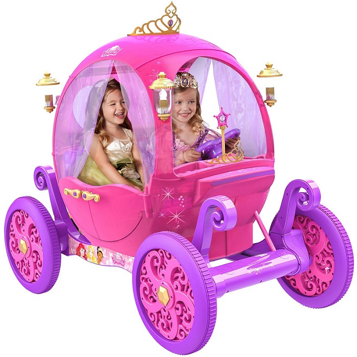 Disney Princess Pink Carriage - Pink Ride on toy for kids age 3+