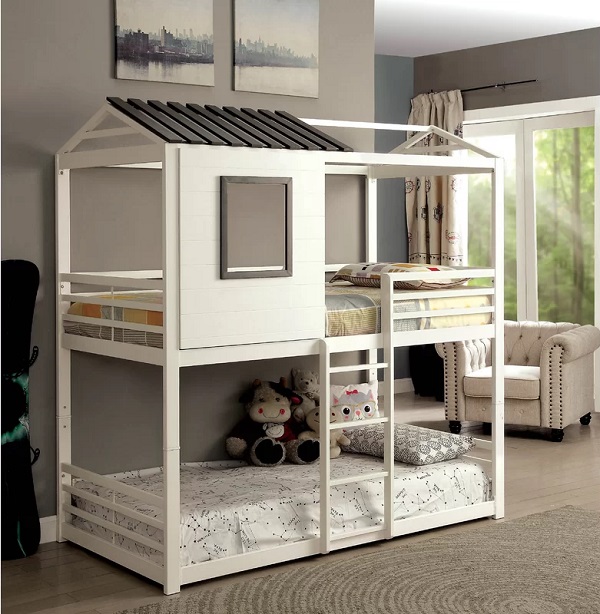 Novelty House Twin Bunk Bed - Cool Bunk Beds For Girls